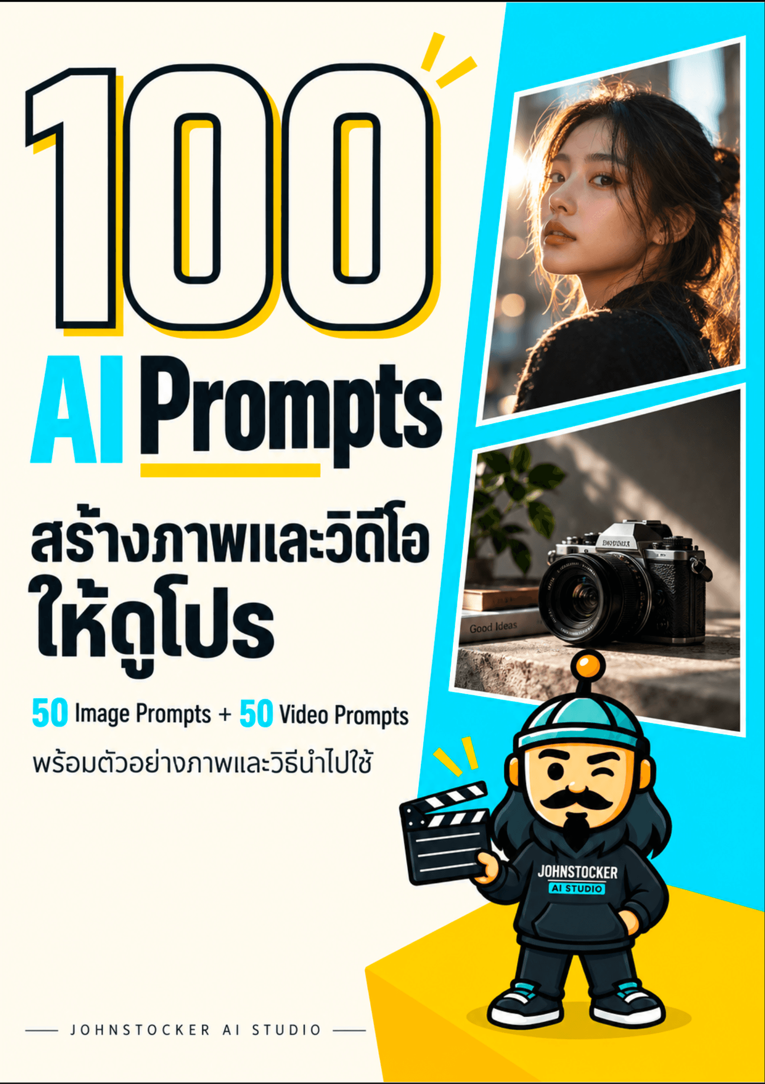 100 AI Prompts สร้างภาพและวิดีโอให้ดูโปร